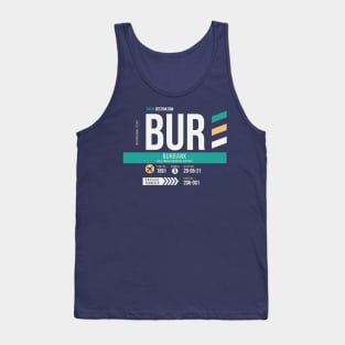 Burbank Hollywood (BUR) Airport Code Baggage Tag Tank Top